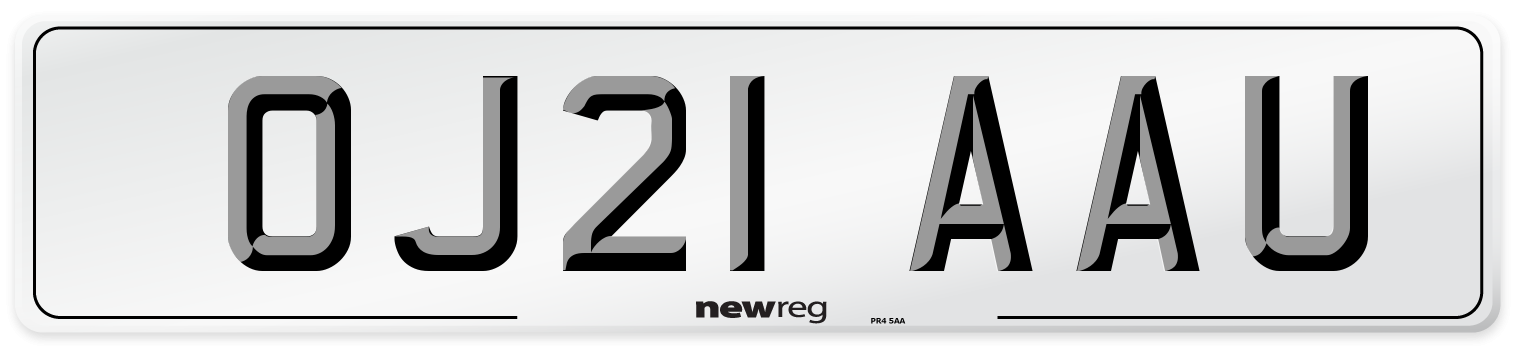 OJ21 AAU Number Plate from New Reg